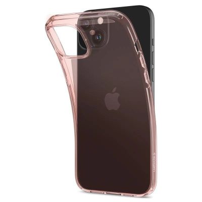 9. Etui Spigen Crystal Flex na iPhone 15 Plus - różowo-przezroczyste