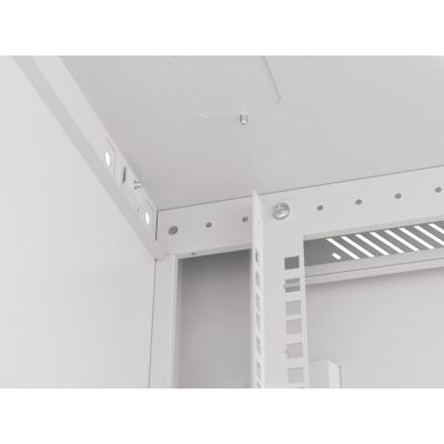 4. SZAFA INSTALACYJNA RACK WISZĄCA 19" 12U 600X600 SZARA DRZWI METALOWE (FLAT PACK)