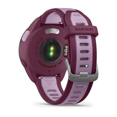 6. Zegarek sportowy Garmin Forerunner 165 Music AMOLED 43mm Berry Lilac