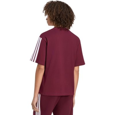 3. Koszulka damska adidas Essentials 3-Stripes Boyfriend bordowa KF6287