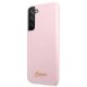 2. Etui Guess Silicone Script Metal Logo na Samsung Galaxy S22+ - lawendowe