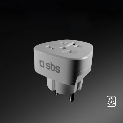 4. Adapter podróżny SBS Shucko/EU - uniwersalny - biały