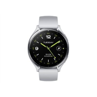 7. Xiaomi Watch 2 3,63 cm (1.43") AMOLED 46 mm Cyfrowy 466 x 466 px Ekran dotykowy Srebrny Wi-Fi GPS