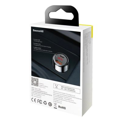 7. Ładowarka Baseus Magic Series PPS CCMLC20C-01 samochodowa 45W USB-C PD / USB-A QC - czarna
