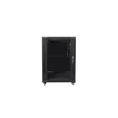 4. Szafa rack Lanberg FF01-6615-12B (15U; 19''; 848mm / 600mm / 600 mm; stojąca; Szklane; 800 kg; kolor czarny)
