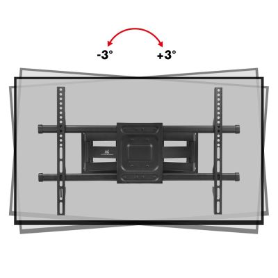 7. MACLEAN UCHWYT DO TV, MAX VESA 600X400, 32-85", 60KG, REG.KĄTA W PIONIE I POZIOMIE, PROFIL 65-390MM, CZARNY MC-789