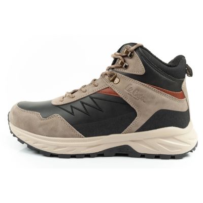 2. Lee Cooper buty sportowe męskie zimowe trekkingowe ocieplane za kostkę beżowe czarne