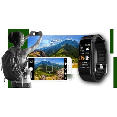 9. Smartwatch GIEWONT Czarno Zielony 2 Paski GW200-5