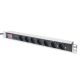8. Digitus Listwa zasilająca PDU 19" Rack, 7x gniazdo schuko, 2.0m, 1x wtyk unischuko, 16A, wł./wył., zabezpieczenie przeciążeniowe, profil aluminiowy