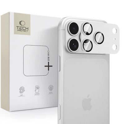 Szkło hartowane na aparat Tech-Protect Camfull Fit+ na iPhone 18 Pro Max - srebrne