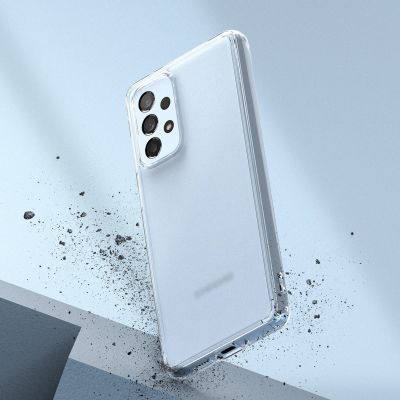 5. Ringke Fusion Matte etui pokrowiec z żelową ramką Samsung Galaxy A73 półprzezroczysty