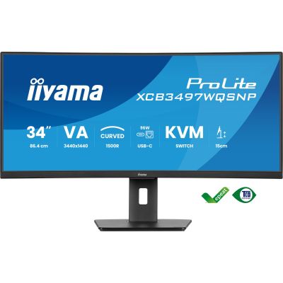 8. Monitor iiyama XCB3497WQSNP-B1 34" - Płaski ekran - 86,4 cm