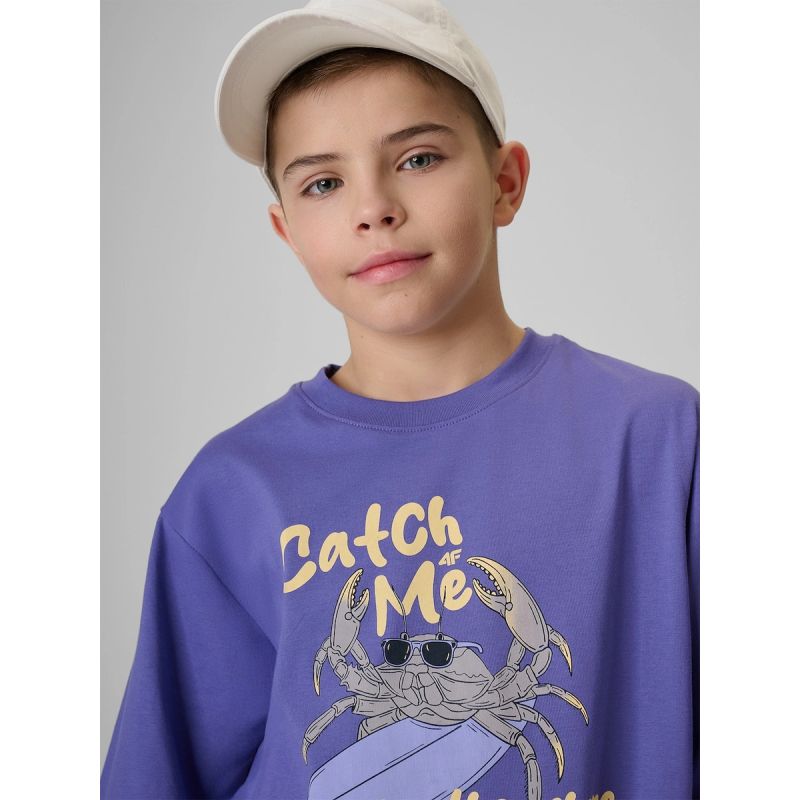 3. T-shirt bawełniany chłopięcy 4F 4FJRSS26TTSHM3903-51S