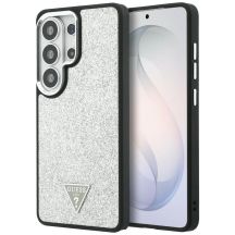 Etui Guess Fixed Glitter Triangle MagSafe na Samsung Galaxy S26 Ultra - srebrne