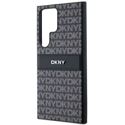 5. Etui DKNY Leather Mono Stripe & Metal Logo na Samsung Galaxy S24 Ultra - czarne