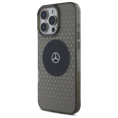2. Etui Mercedes MB Case Star Pattern na iPhone 16 Pro - czarne
