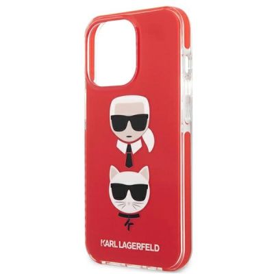 6. Etui Karl Lagerfeld Karl&Choupette Head na iPhone 13 Pro / iPhone 13 - czerwone