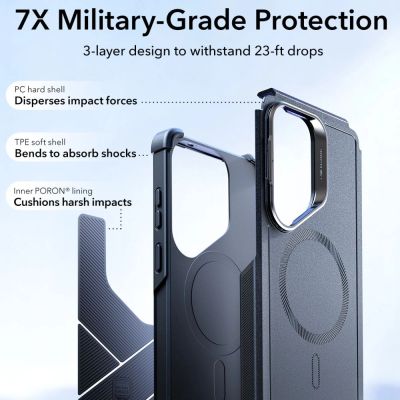 5. Etui ESR Cyber Tough Kickstand MagSafe na Samsung Galaxy S26 Ultra - czarne