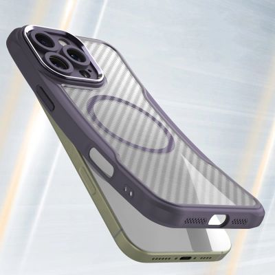 4. Etui silikonowe Leading Series MagSafe do iPhone 16 Pro Max - fioletowe