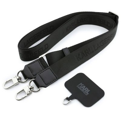2. Etui Karl Lagerfeld Saffiano Karl&Choupette Heads Pins Strap Logo na iPhone 18 Pro / 17 Pro - czarne