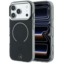 Etui Mercedes Double Layer Iconic Logo MagSafe na iPhone 18 Pro Max / 17 Pro Max - czarne