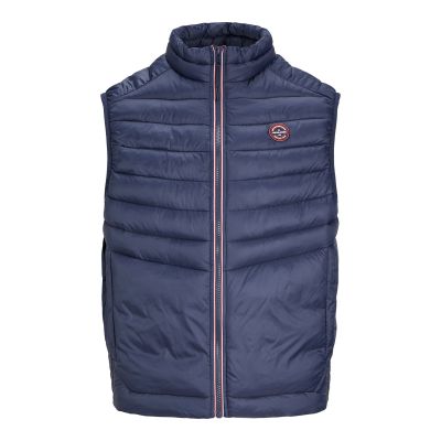 2. Jack & Jones puchowy bezrękawnik JJEMULTI BODYWARMER COLLAR NOOS 12258457 NAVY BLAZER/TRUE RED