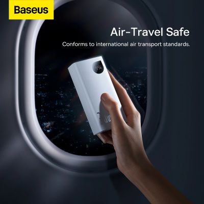 14. Powerbank Baseus Adaman2 z wyświetlaczem cyfrowym 2x USB-A / 1x USB-C 10000mAh 30W - biały