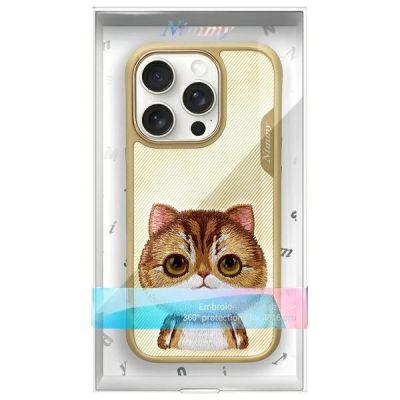 9. Etui Nimmy Big Eyed Pet 2.0 Cat na iPhone 16 Pro Max - zielone