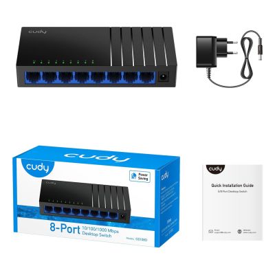 9. Switch CUDY GS108D 8-Port 10/100/1000