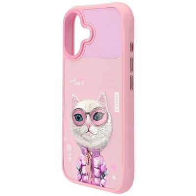 5. Etui Nimmy Cool&Cute 2.0 Cat na iPhone 17 -różowe