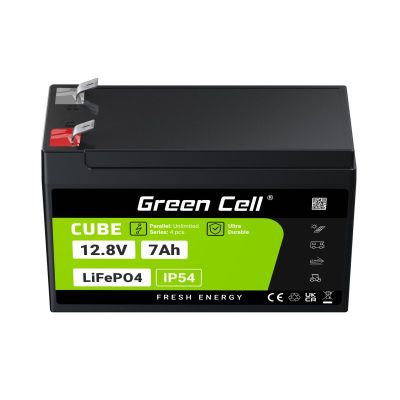 22. GREEN CELL AKUMULATOR LIFEPO4 CUBE 7AH 12V/12.8V 89.6WH LFPGC12V7AH