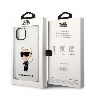 8. Etui Karl Lagerfeld Silicone Ikonik na iPhone 14 Plus - białe