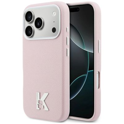Etui Karl Lagerfeld Karl Head Logo MagSafe na iPhone 17 Pro Max - różowe