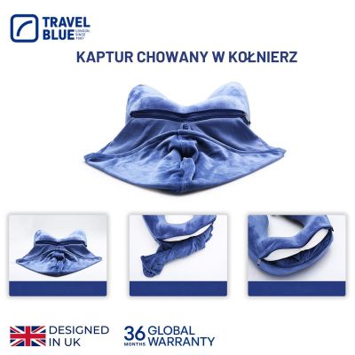 3. TRAVEL BLUE PODUSZKA Z PIANKI MEMORY TRANQUILITY HODDIE Z KAPTUREM
