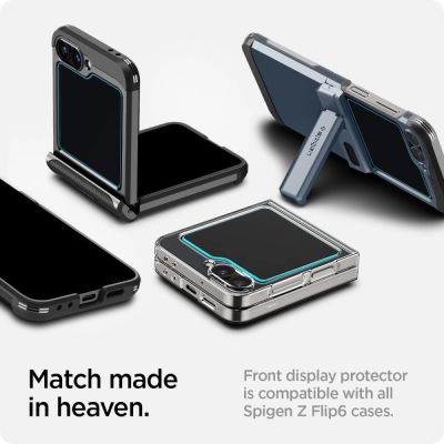 13. Szkło hartowane Spigen Glas.tR EZ Fit na Samsung Galaxy Z Flip 6 - 2 szt.