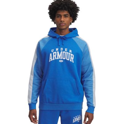 Bluza męska Under Armour Rival Fleece Colorblock Hoodie niebieska 6003958 402