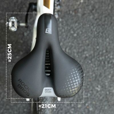 4. Siodełko rowerowe Rockbros 6876 komfortowe ergonomiczne - czarne