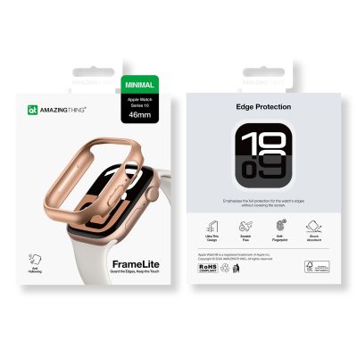 9. Etui AMAZINGTHING Minimal Case do Apple Watch 46mm – różowe złoto