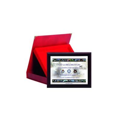 2. Dyplom z tworzywa sztucznego- z laminatem colour touch z etui 275x220 mm