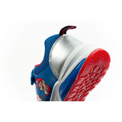 7. Leomil buty sportowe dziecięce sneakersy Super Mario na rzep LED niebieskie