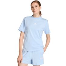 Koszulka damska adidas Essentials 3-Stripes Cotton błękitna KB7119