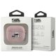 3. Etui Karl Lagerfeld Monogram Karl & Choupette Head na AirPods 3 - różowe