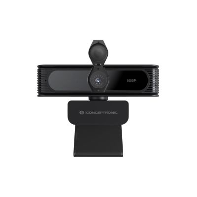 6. CONCEPTRONIC Kamera internetowa USB-A2.0 80° 1080P/30Hz FullHD + Mikrofon czarno-biały