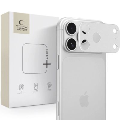 Osłona na wyspę aparatu Tech-Protect Camalloy Fit+ na iPhone 18 Pro Max - srebrna