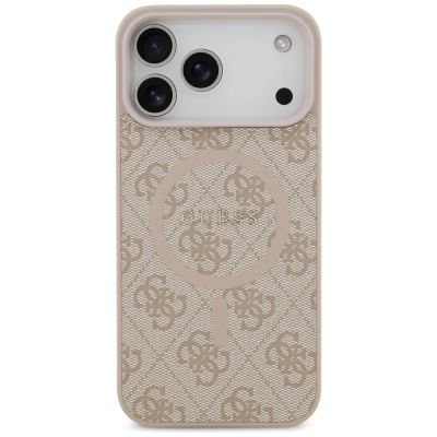3. Etui Guess 4G Ring Classic Logo MagSafena iPhone 17 Pro Max - różowe