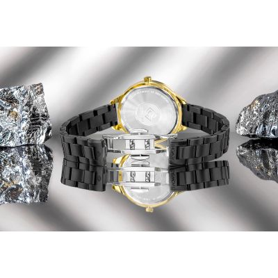 8. Zegarek Damski Giewont Sapphire Złoto Czarny GW2720-B4