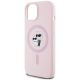 6. Etui Karl Lagerfeld Silicone Karl&Choupette MagSafe na iPhone 15 - różowe