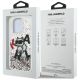 8. Etui Karl Lagerfeld Liquid Glitter Choupette Logo na iPhone 16 Pro - przezroczyste