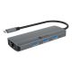 ICY BOX IB-DK4034a-CPD Przewodowa USB 3.2 Gen 1 (3.1 Gen 1) Type-C Aluminium, Srebrny