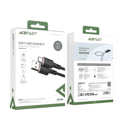 5. Acefast kabel USB - USB Typ C 1,2m, 3A czarny (C2-04 black)